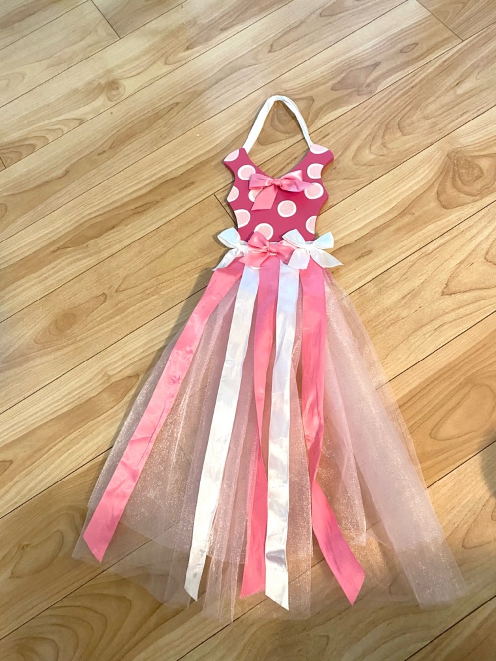 Polka Dot Tutu Dress hair bow holder